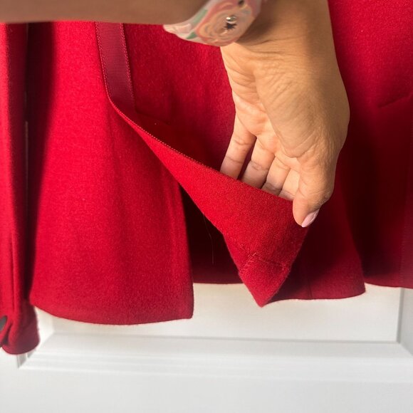 Rag & Bone Lexington Red Wool Blazer Size 4 Single Snap Closure Peak Lapel Class - Picture 8 of 16